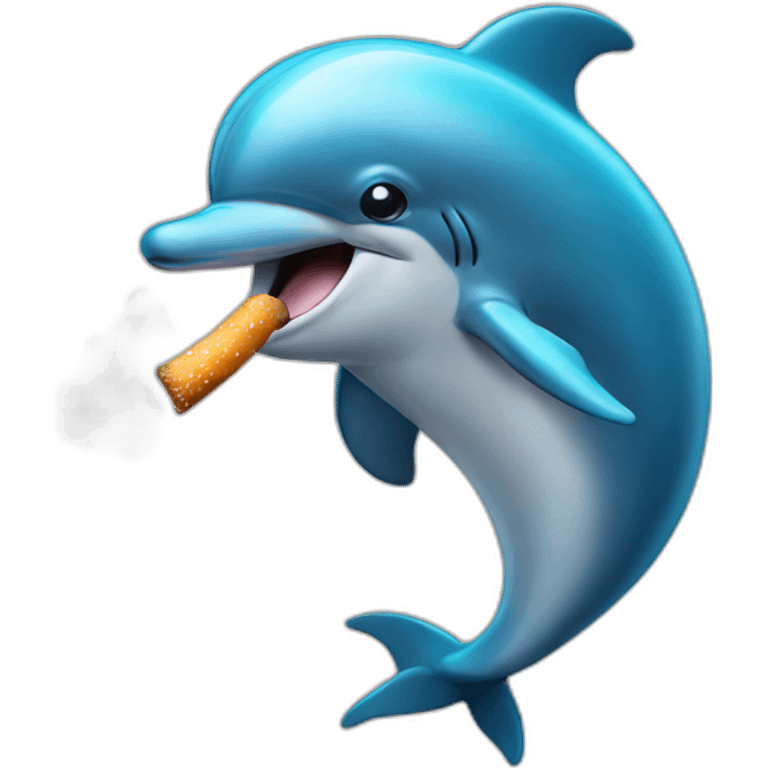 dolphin smoking emoji