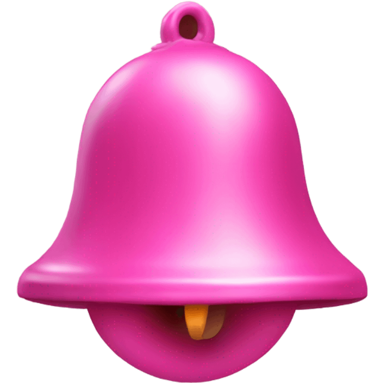 Realistic spherical pink bell emoji