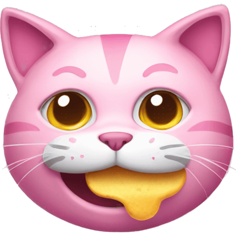 hungry pink cat emoji