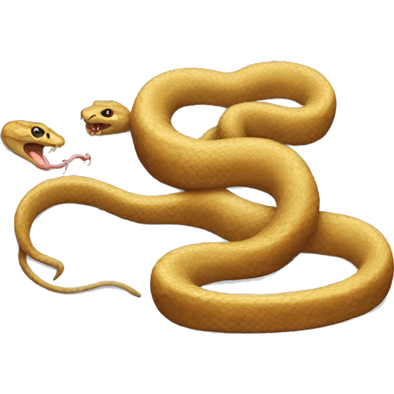 A snake eatting a rat  emoji