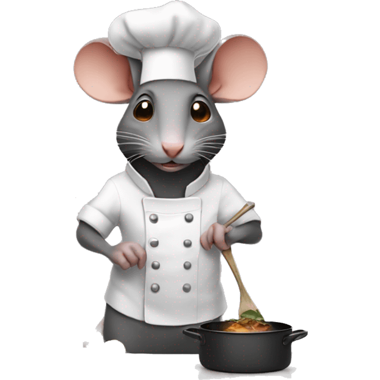 Rat cooking on a pad emoji