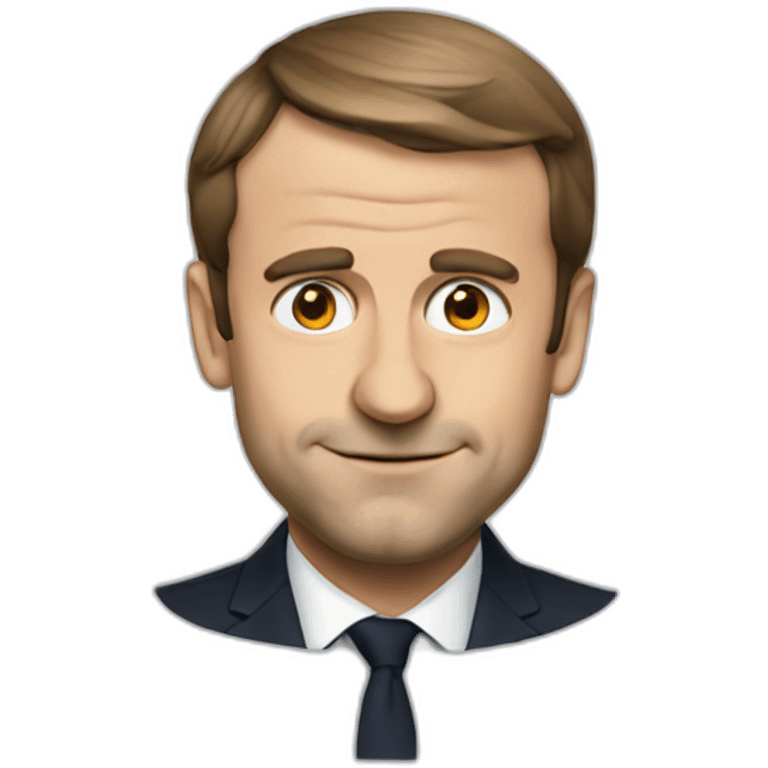 Macron with big nose emoji