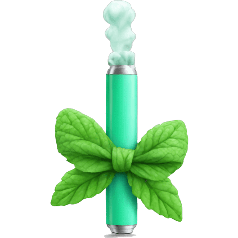 mint vape with a bow  emoji