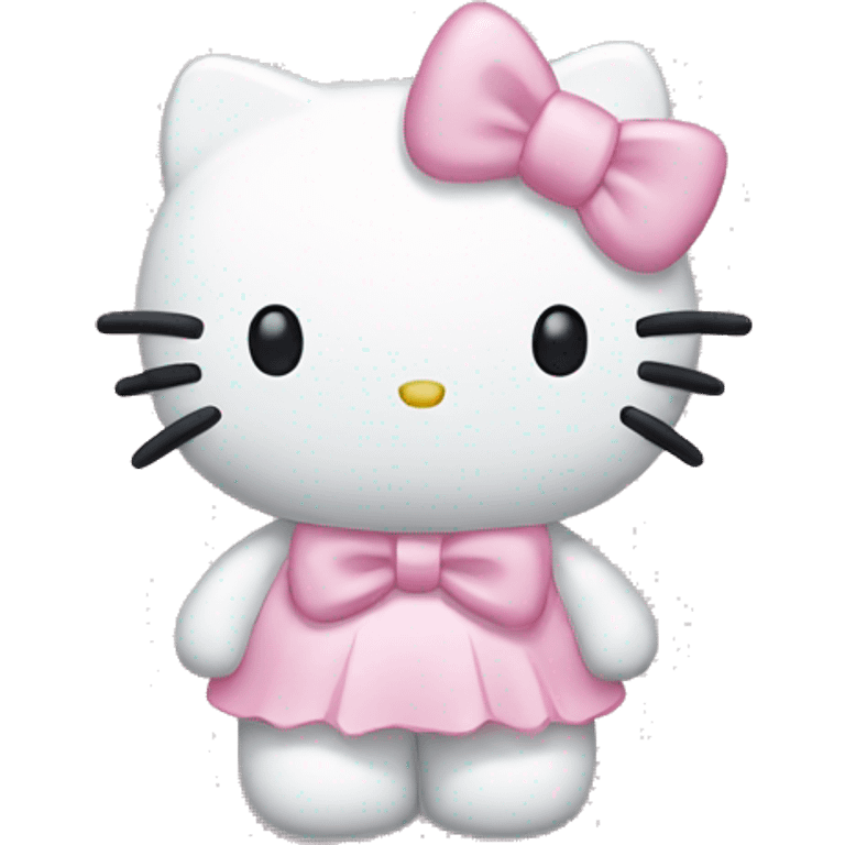 Hello kitty with a light pink bow emoji