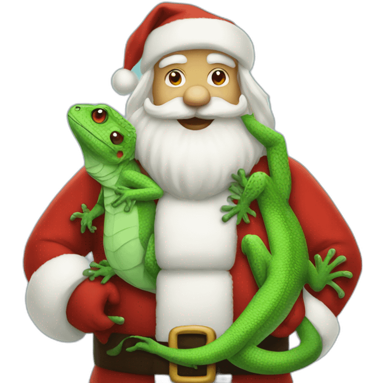 lizard santa emoji