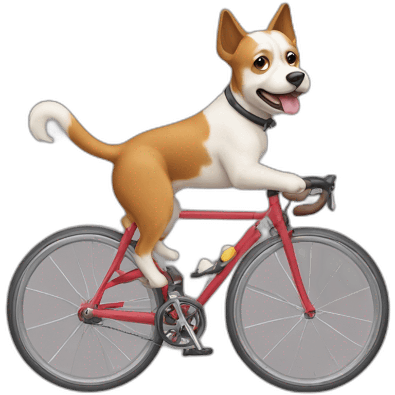 Chien qui fait du velo emoji