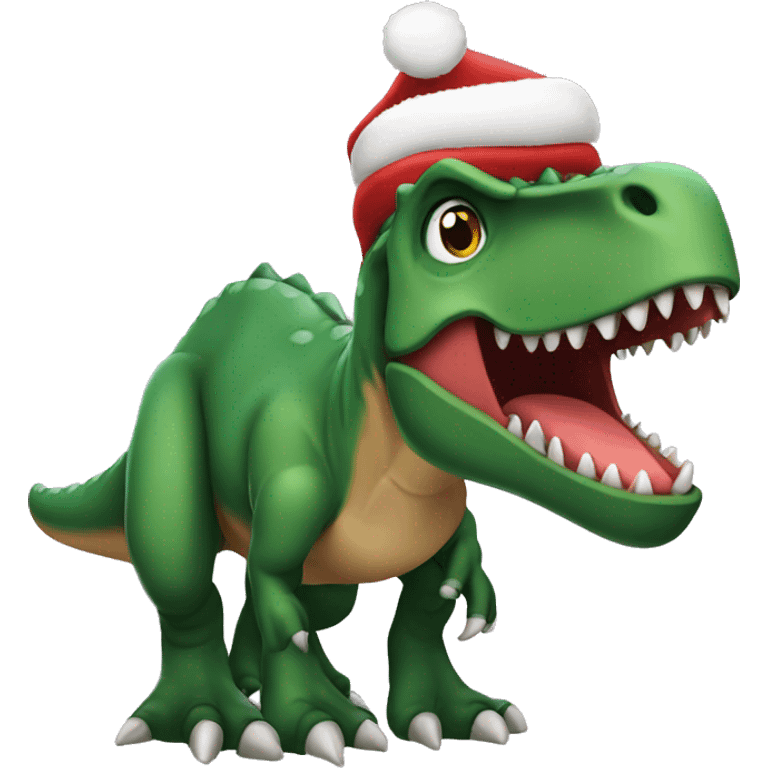 Christmas Tyrannosaurus Rex emoji