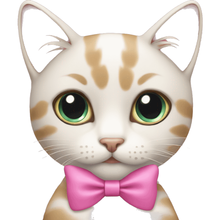 Cat with pink bow emoji