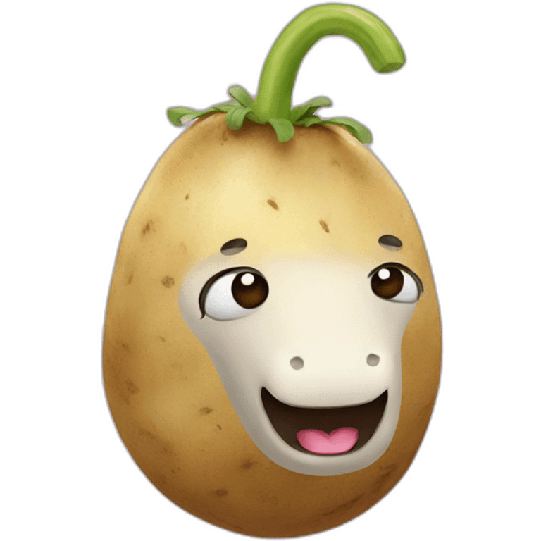 potato with unicorn head emoji