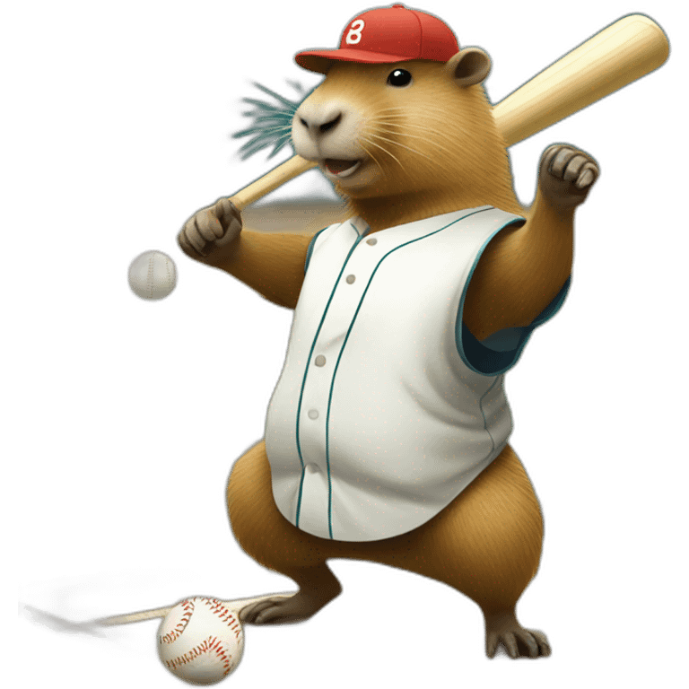 capybara playing baseball emoji