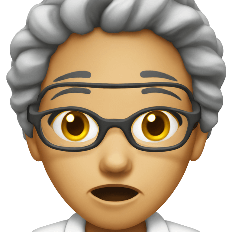 Female scientist enraged  emoji