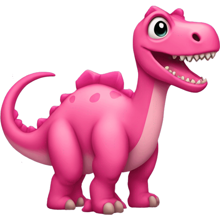 pink dinosaur with bow emoji