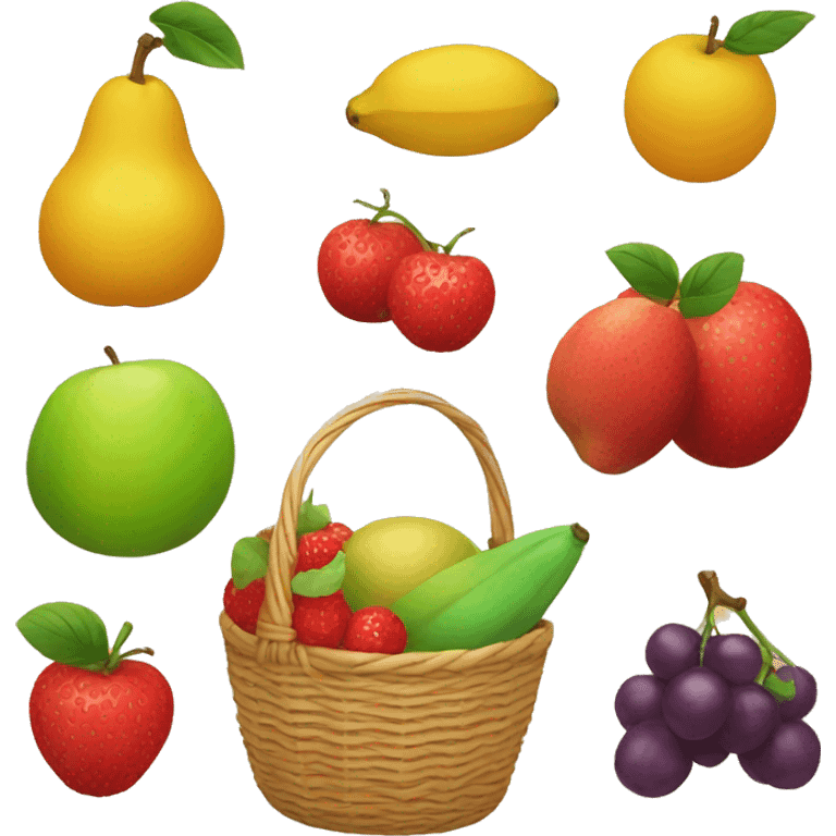 Fruits in basket  emoji