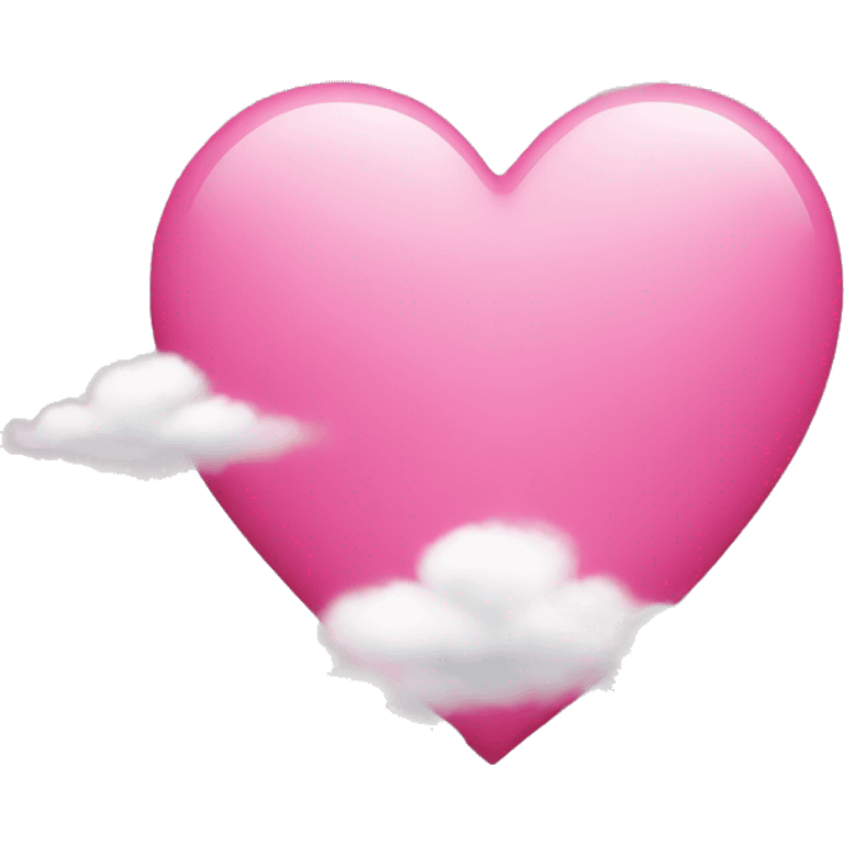 pink heart + cloud emoji