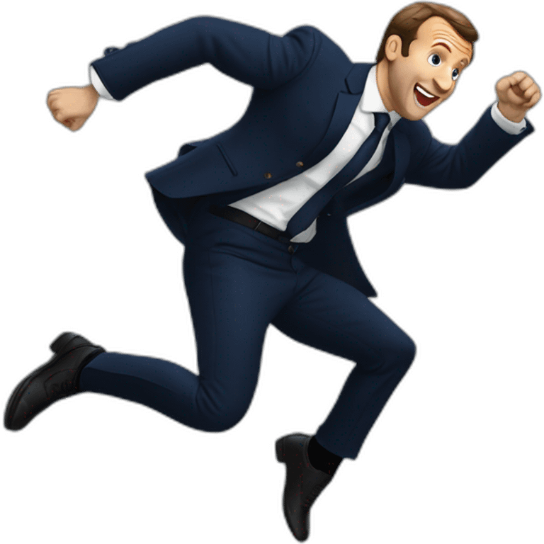 Macron jumping emoji