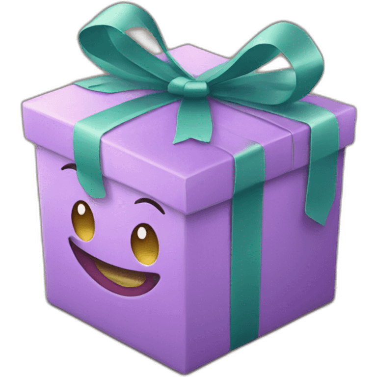 gift box with smile emoji