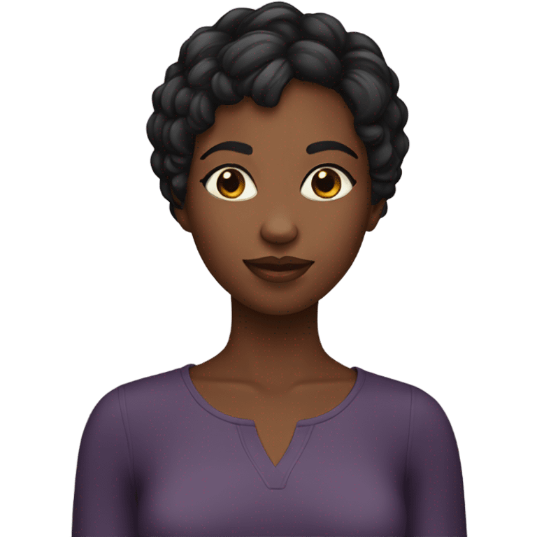 Black girl with a pixie cut emoji