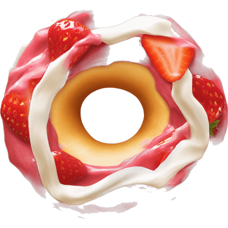 strawberry cream cheese bagel emoji