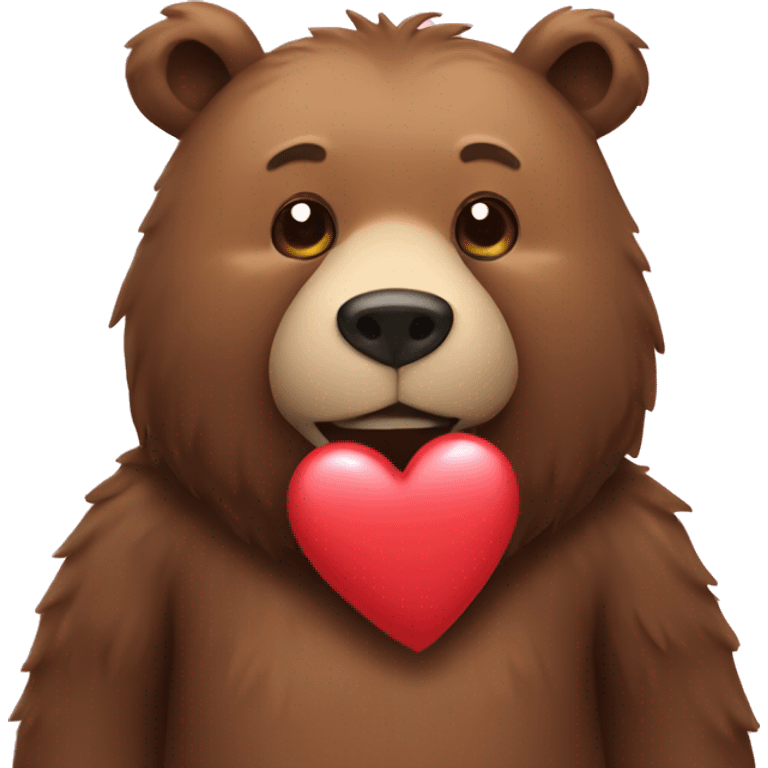 Bear with heart emoji