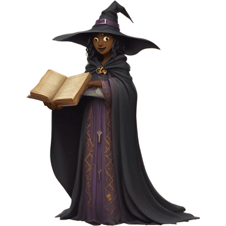 witch holding big book emoji