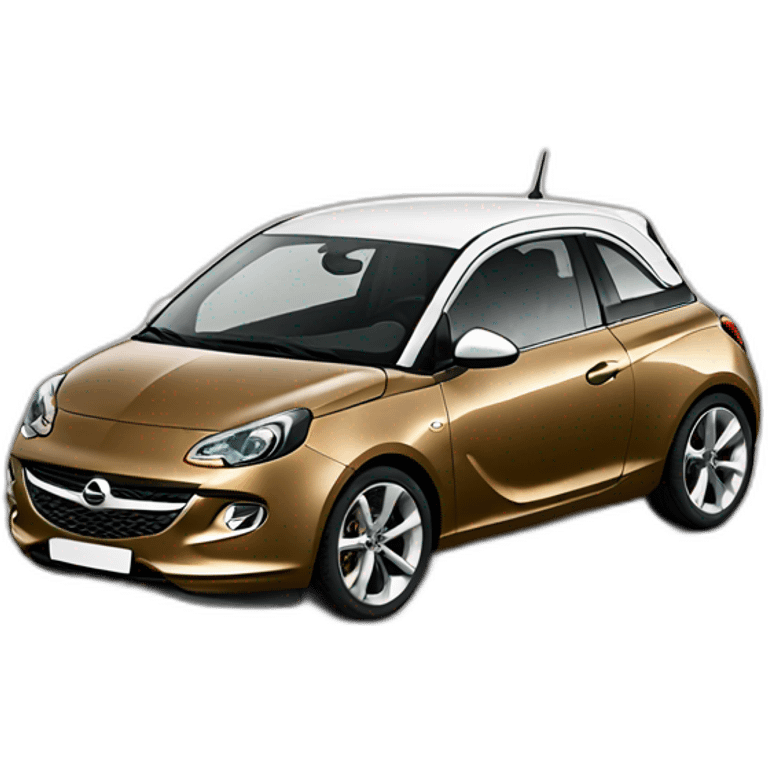 Light brown Opel Adam with white roof emoji