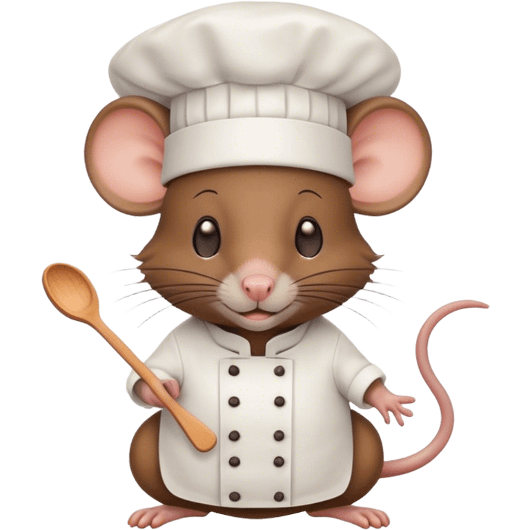 ratatouille with a chef hat on top of head emoji