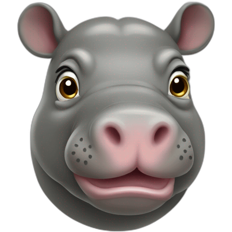 Hippopotame mignon emoji