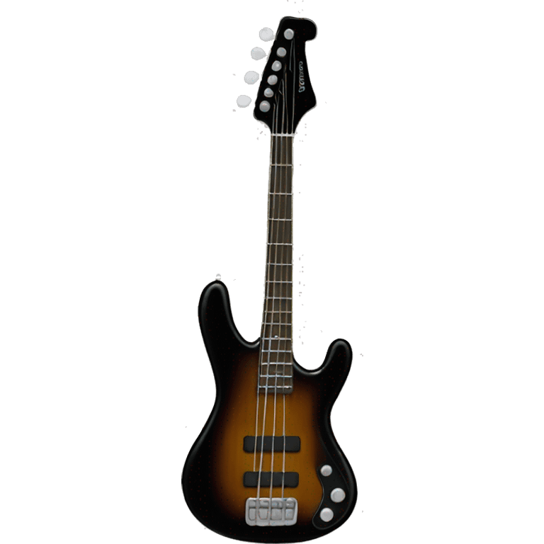 Black bass guitar emoji