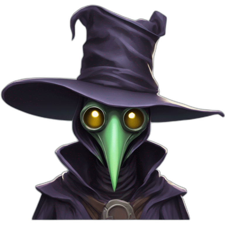 alien  Plague Doctor futuristic roguelike rpg style inspired by slay thee spire emoji