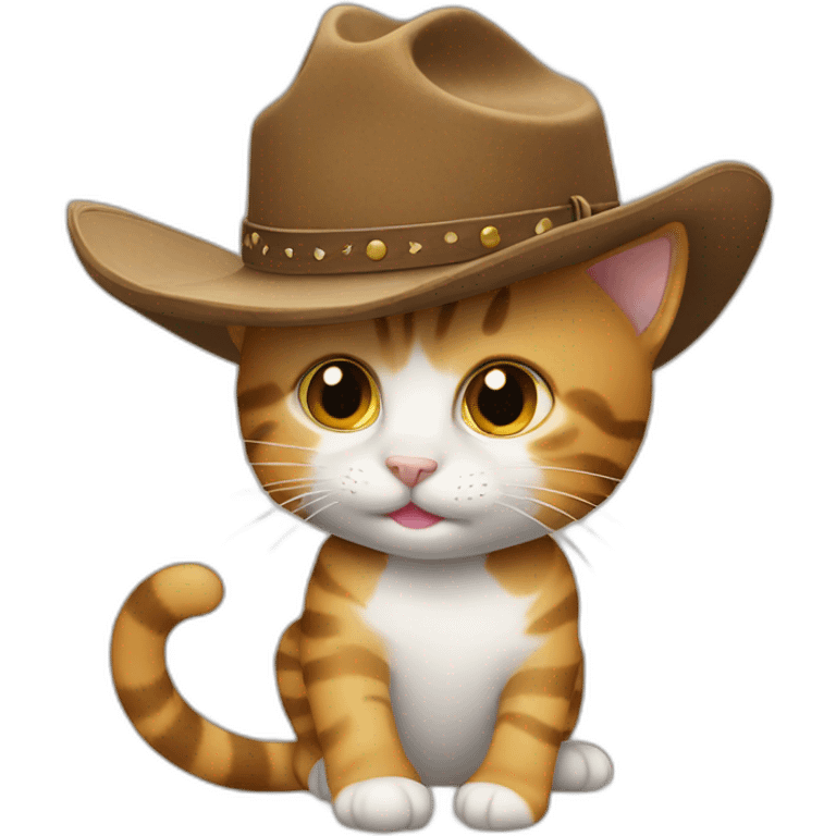 cat tipping cowboy hat emoji