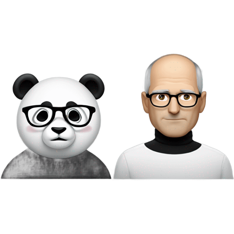 Panda with Steve Jobs emoji