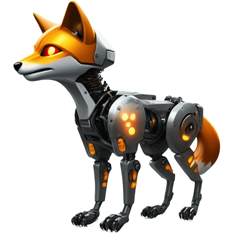 Robot Fox terminator  emoji