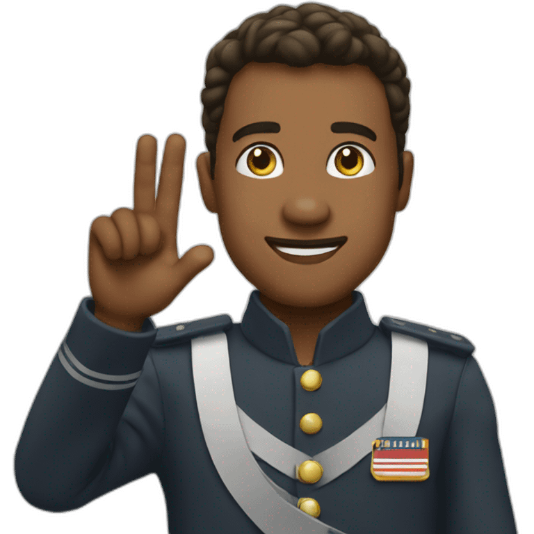 Moustage salute emoji