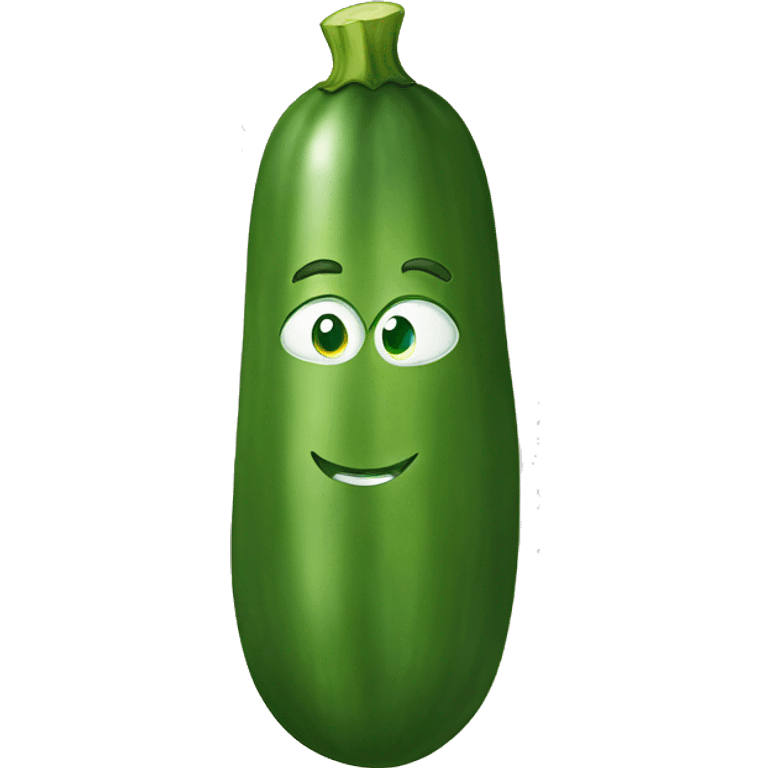 A emoji with cucumbers emoji