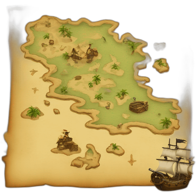 pirate map emoji