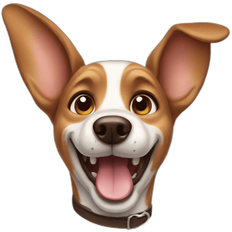 happy dog big ears emoji