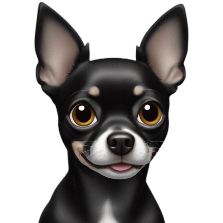 Black chihuahua  emoji