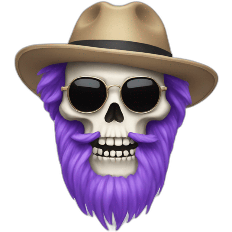 purple skeleton beard dj emoji