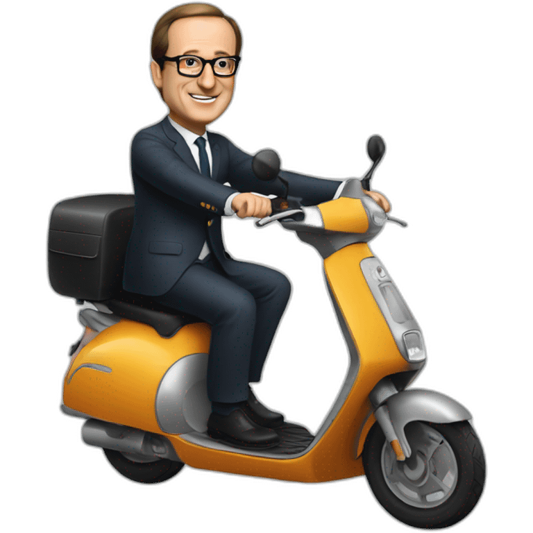 hollande sur son scooter emoji