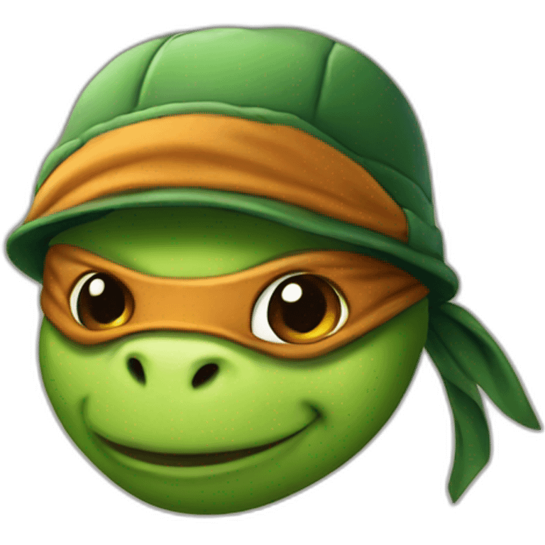 ninja turtle with a cap emoji