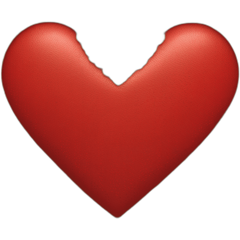 Red leather heart with gold lace border emoji