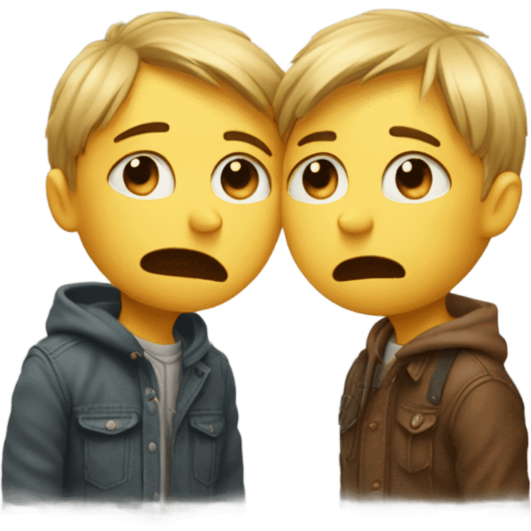 two friends crying emoji