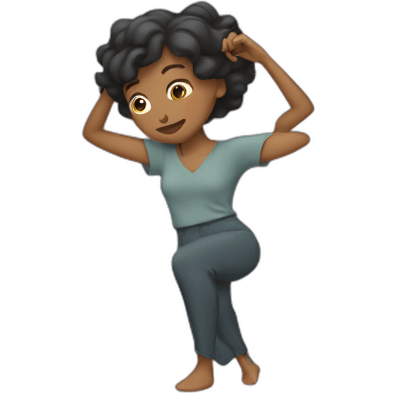 Femme qui dab  emoji