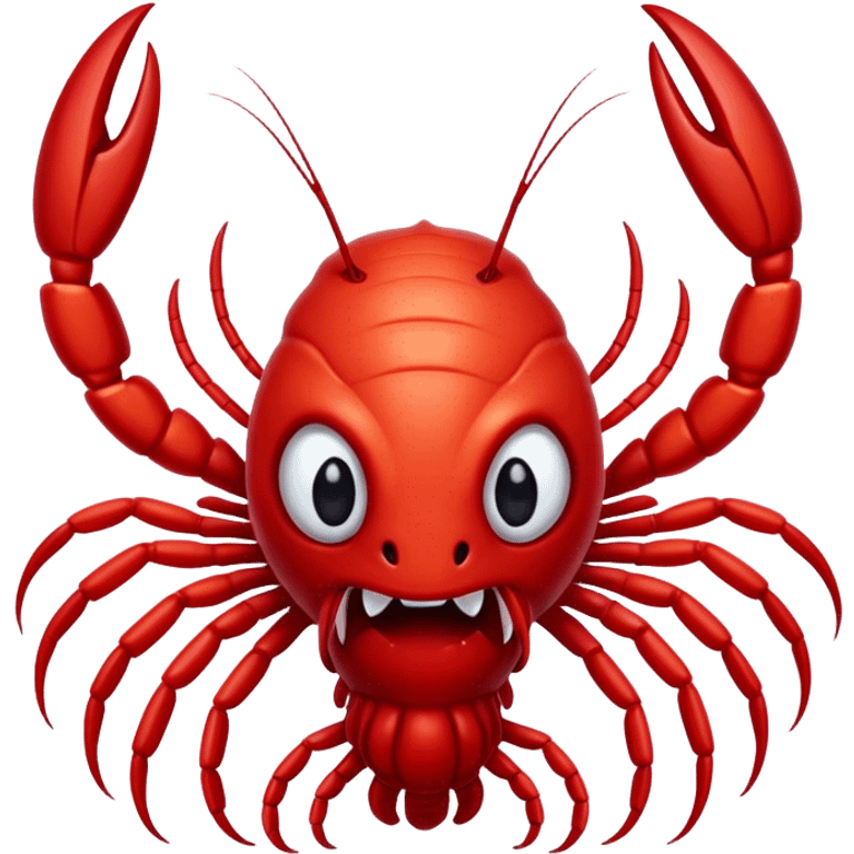 Evil shrimp emoji