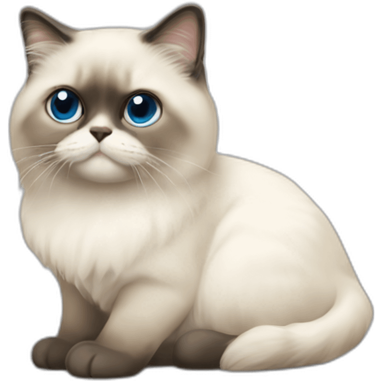 Chat sacré de birmanie emoji