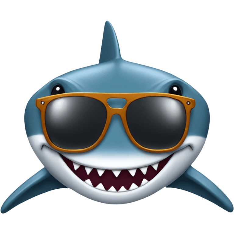 Shark with sunglasses  emoji