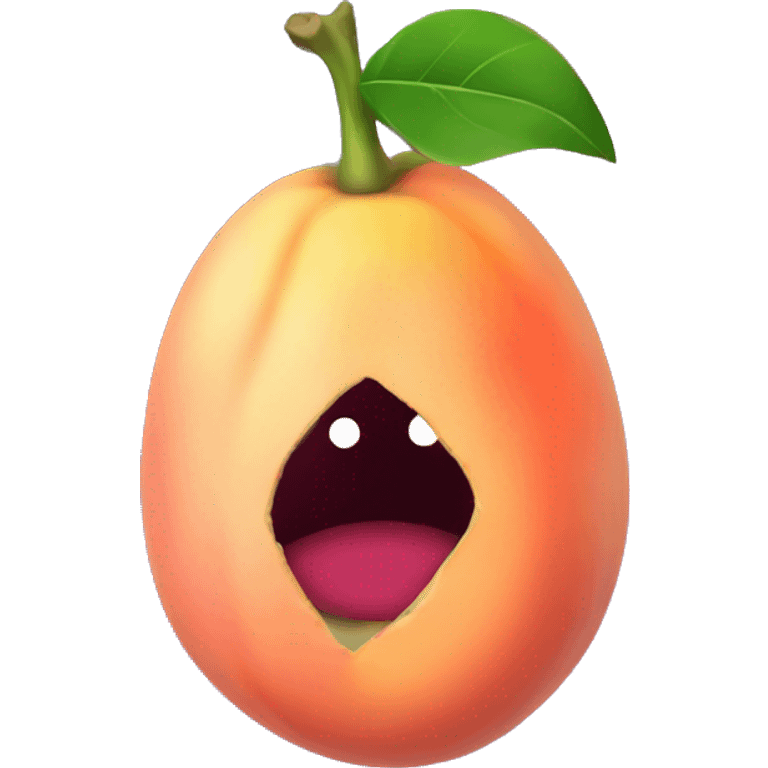 Peach inside eggplant emoji