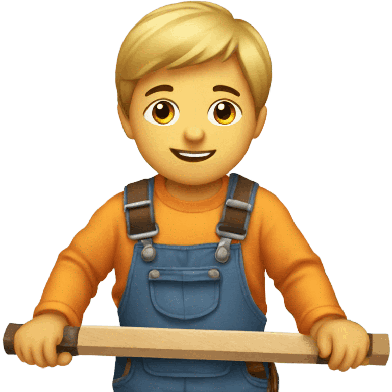 Toddler woodworking emoji