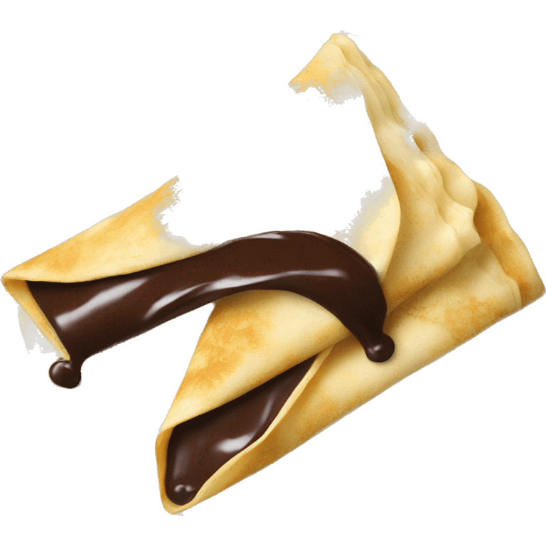 Crêpe with chocolate emoji