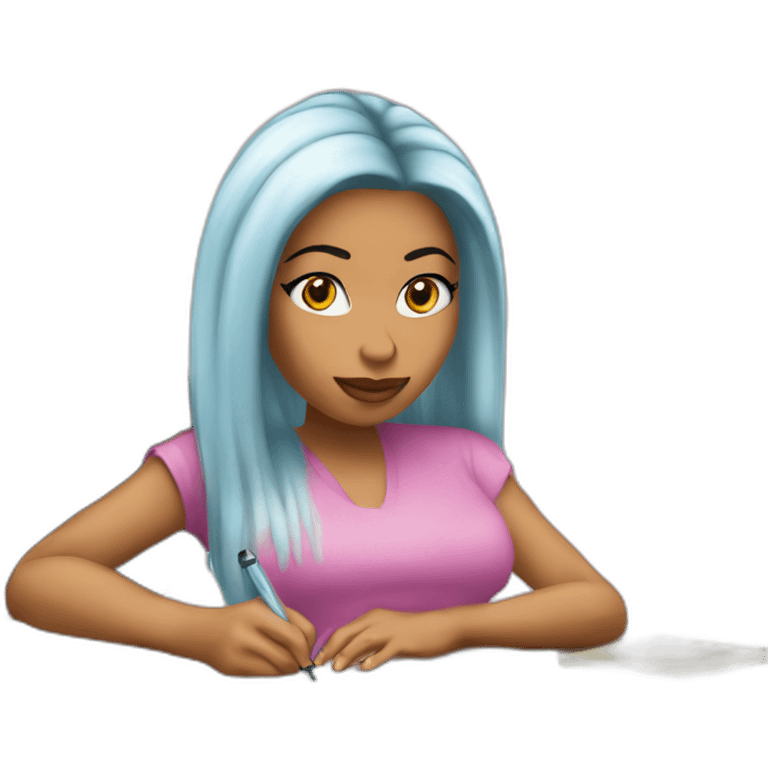 Nicki-Minaj-writing emoji